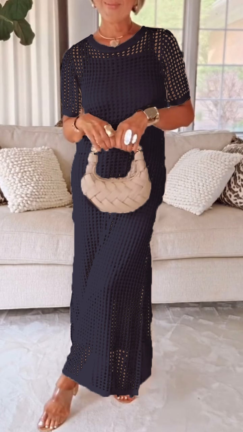 Eleganta Kleita ar Atvērtām Plecu Daļām Boaty Neck Stilā Divdaļīgā Izpildījumā