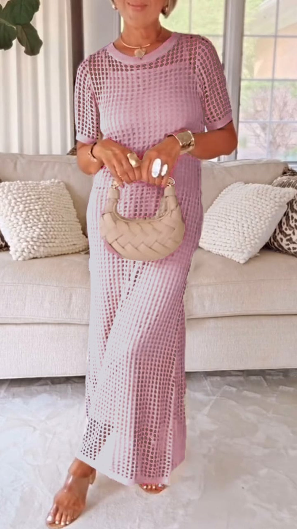 Eleganta Kleita ar Atvērtām Plecu Daļām Boaty Neck Stilā Divdaļīgā Izpildījumā