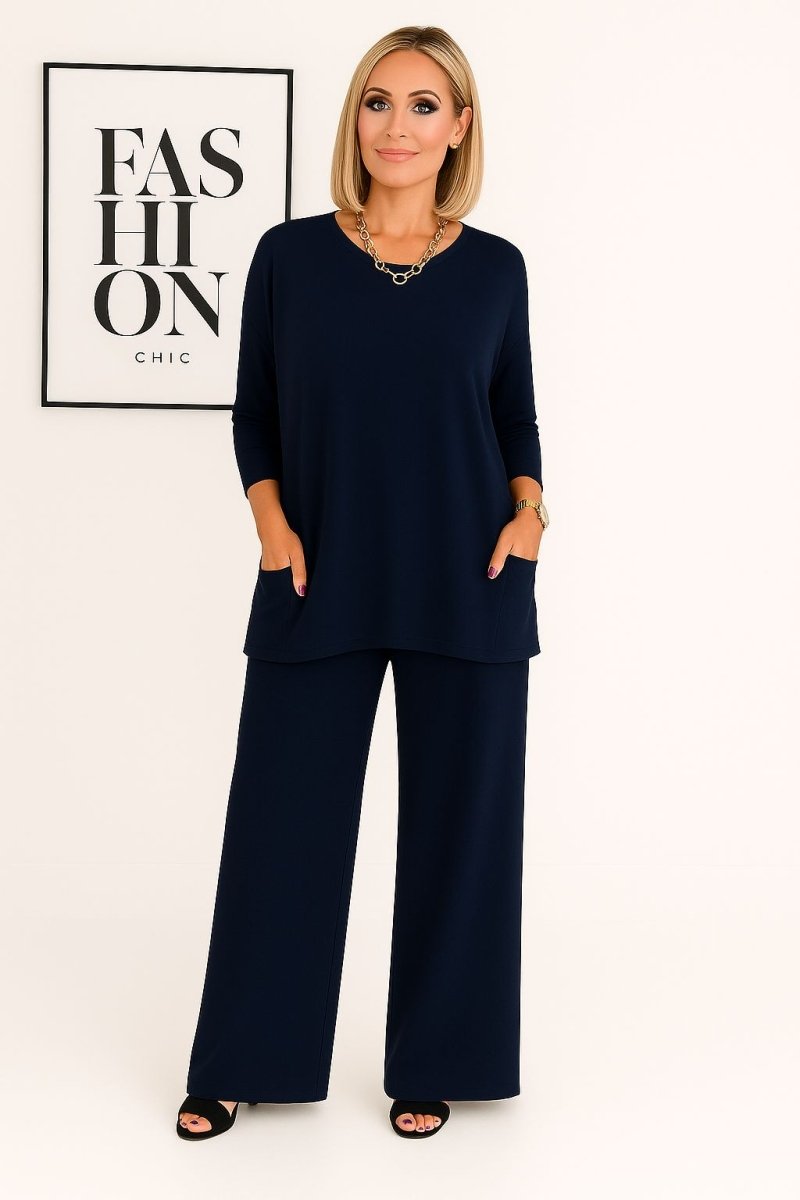 Barbaras Adītais Krekls un Bikses Komplekts