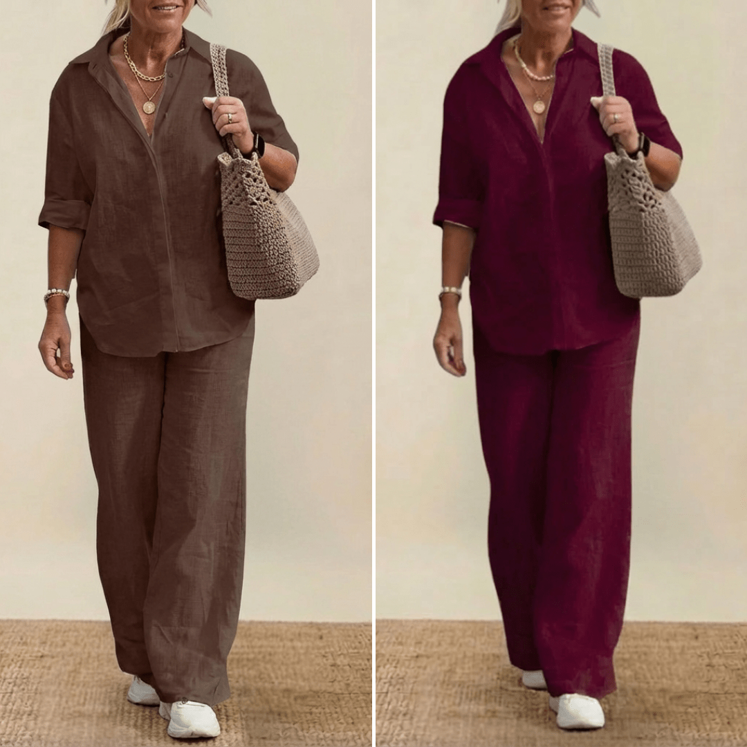 Elegants 2-daļīgs lina komplekts