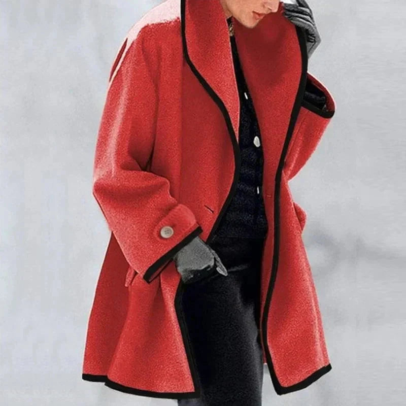 Casey™ | Cappotto con Bordo a Contrasto