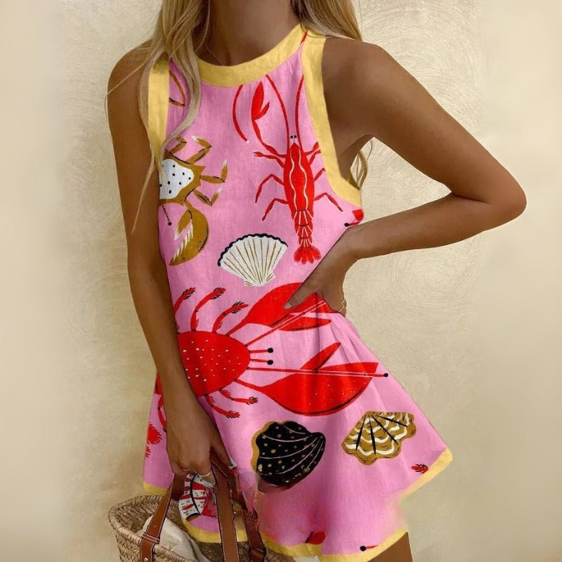 Elisa™ | Mini kleita ar jūras rakstu