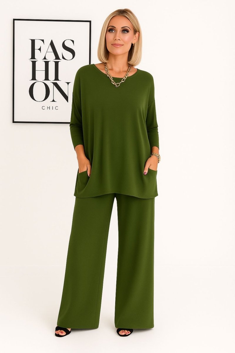 Barbaras Adītais Krekls un Bikses Komplekts