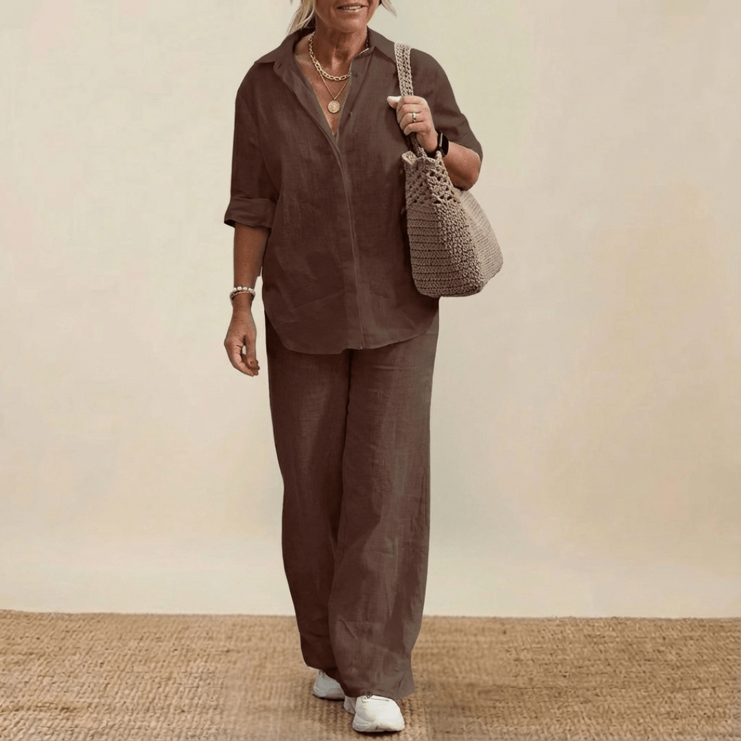 Elegants 2-daļīgs lina komplekts