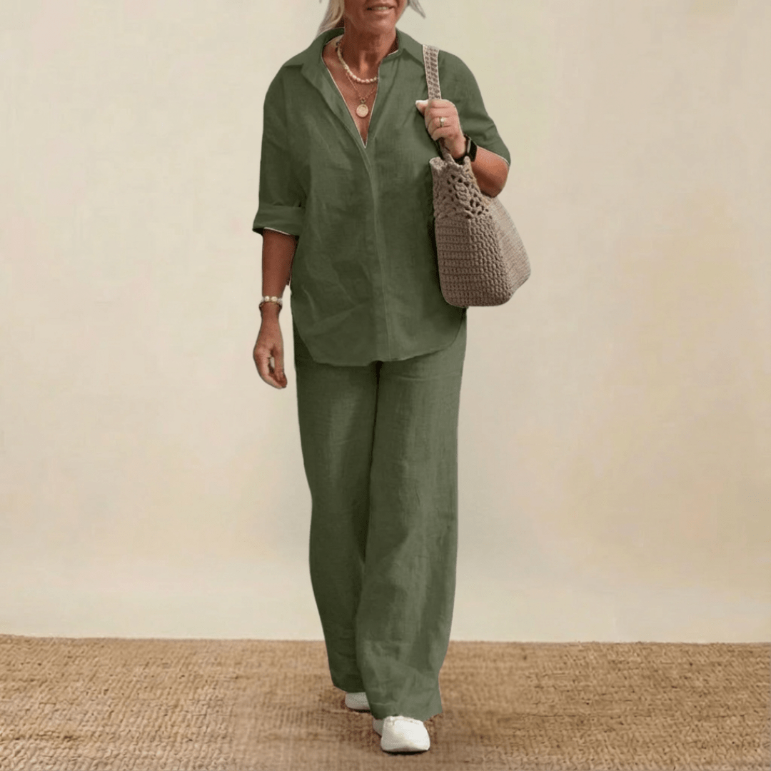 Elegants 2-daļīgs lina komplekts