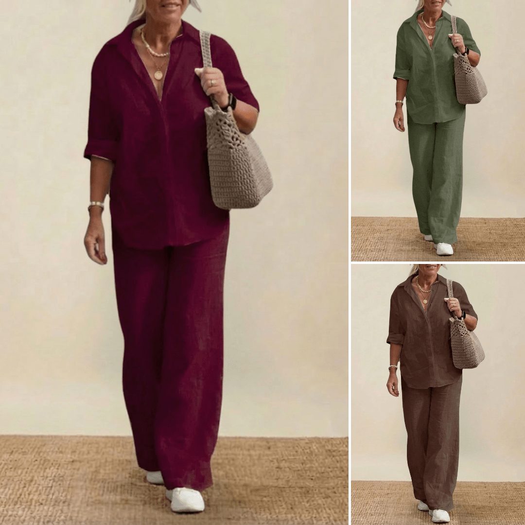 Elegants 2-daļīgs lina komplekts