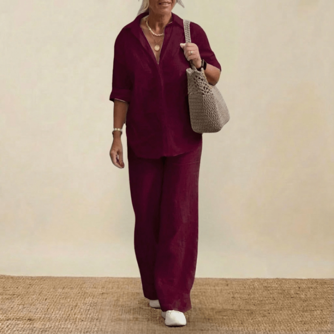 Elegants 2-daļīgs lina komplekts