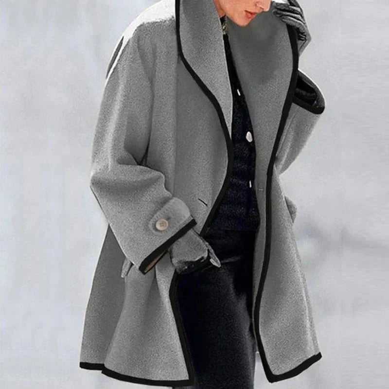 Casey™ | Cappotto con Bordo a Contrasto