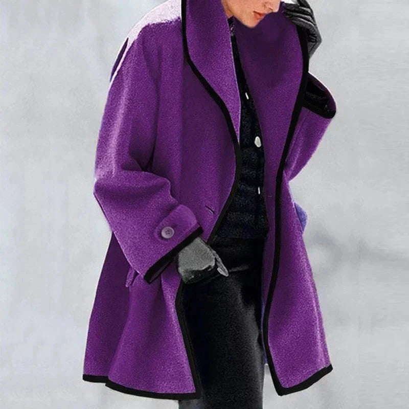 Casey™ | Cappotto con Bordo a Contrasto